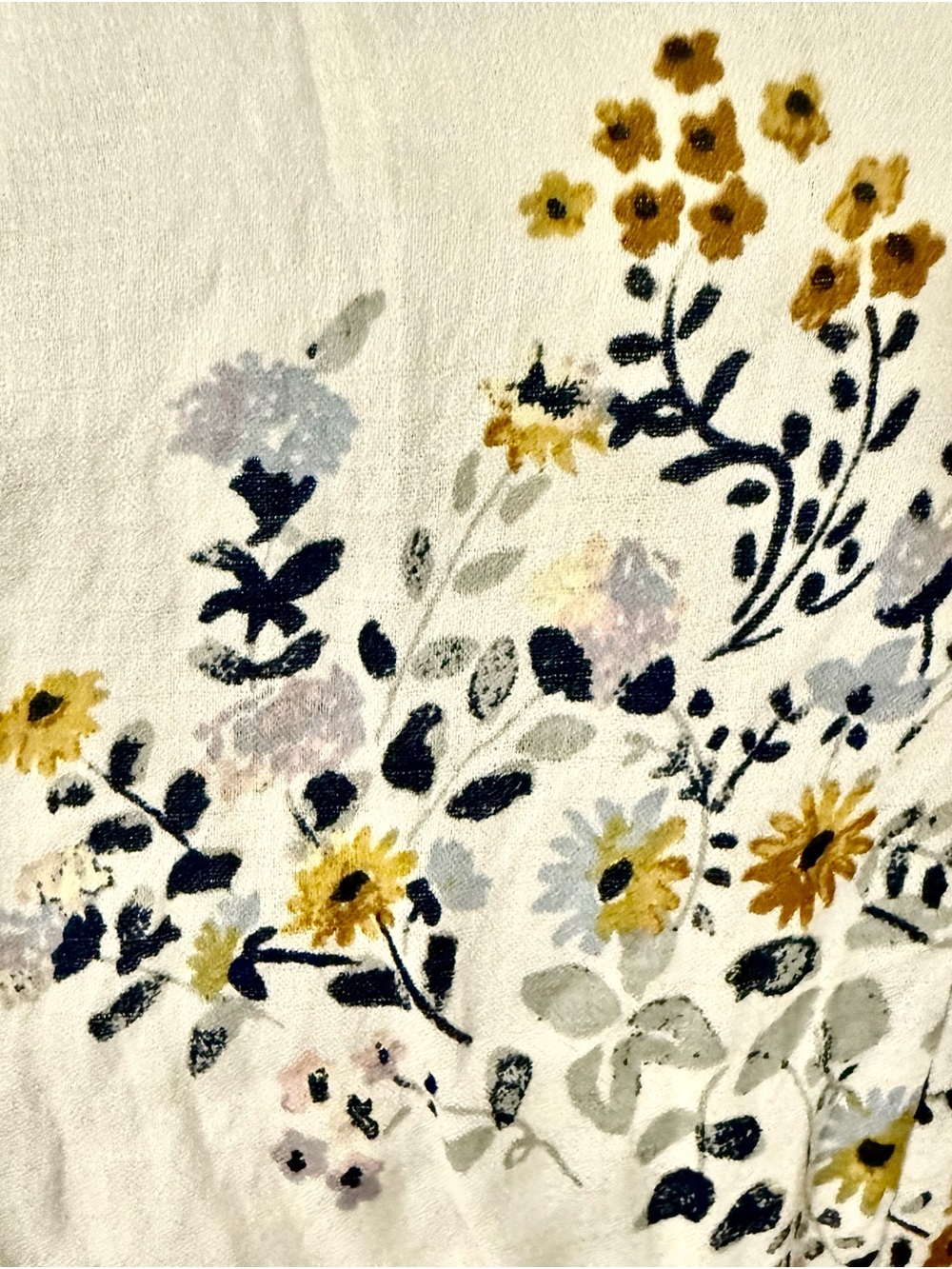 Lucky Brand White Floral Slip Dress with Yellow & Navy Prints - Picture 7 of 7